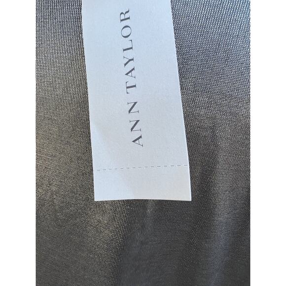 Ann Taylor women silver top business party work to wear size XL A000188 - Picture 5 of 7